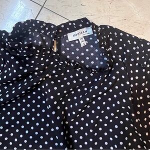 Black Polka Dot ladies blouse.